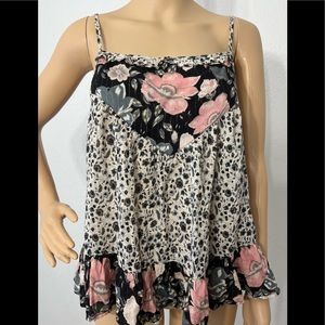Spell Winona Top in Black & Pink Colorway